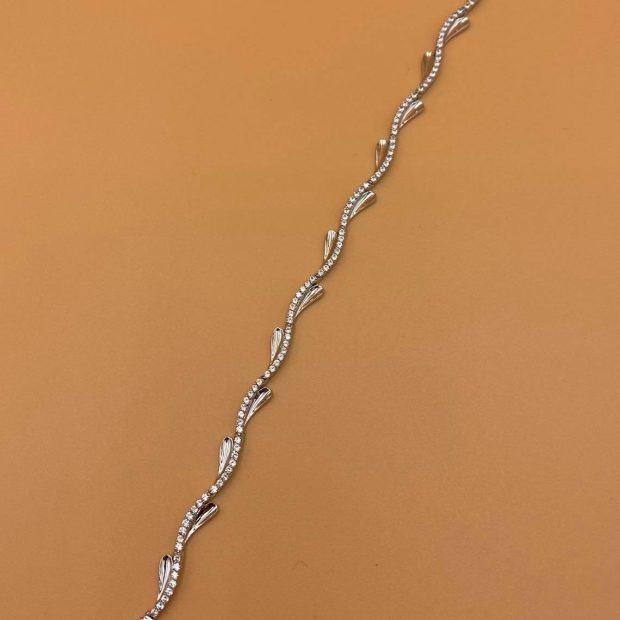 Βραχιολι λευκόχρυσο Κ14